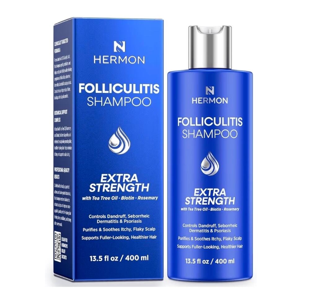 Hermon Folliculitis Shampoo for Itchy Scalp: Psoriasis, Dandruff & Seborrheic